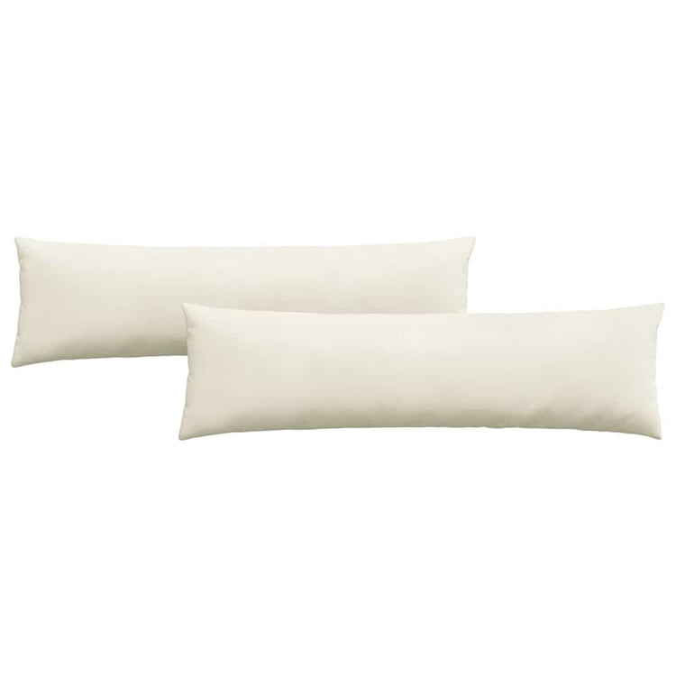 VidaXL coussins de canapé 2 pièces crème 145 x 40 cm tissu corde