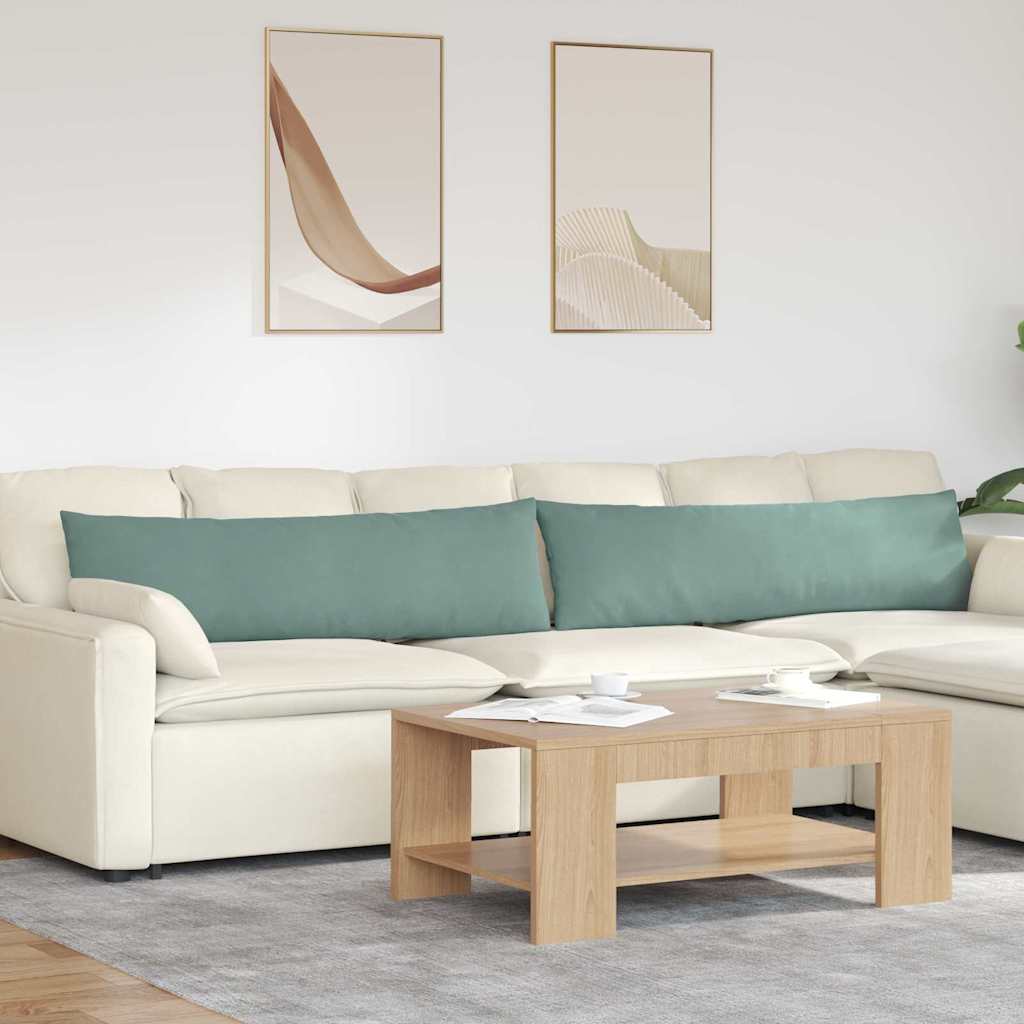 VidaXL coussins de canapé 2 pièces vert d'eau 145 x 40 cm tissu corde