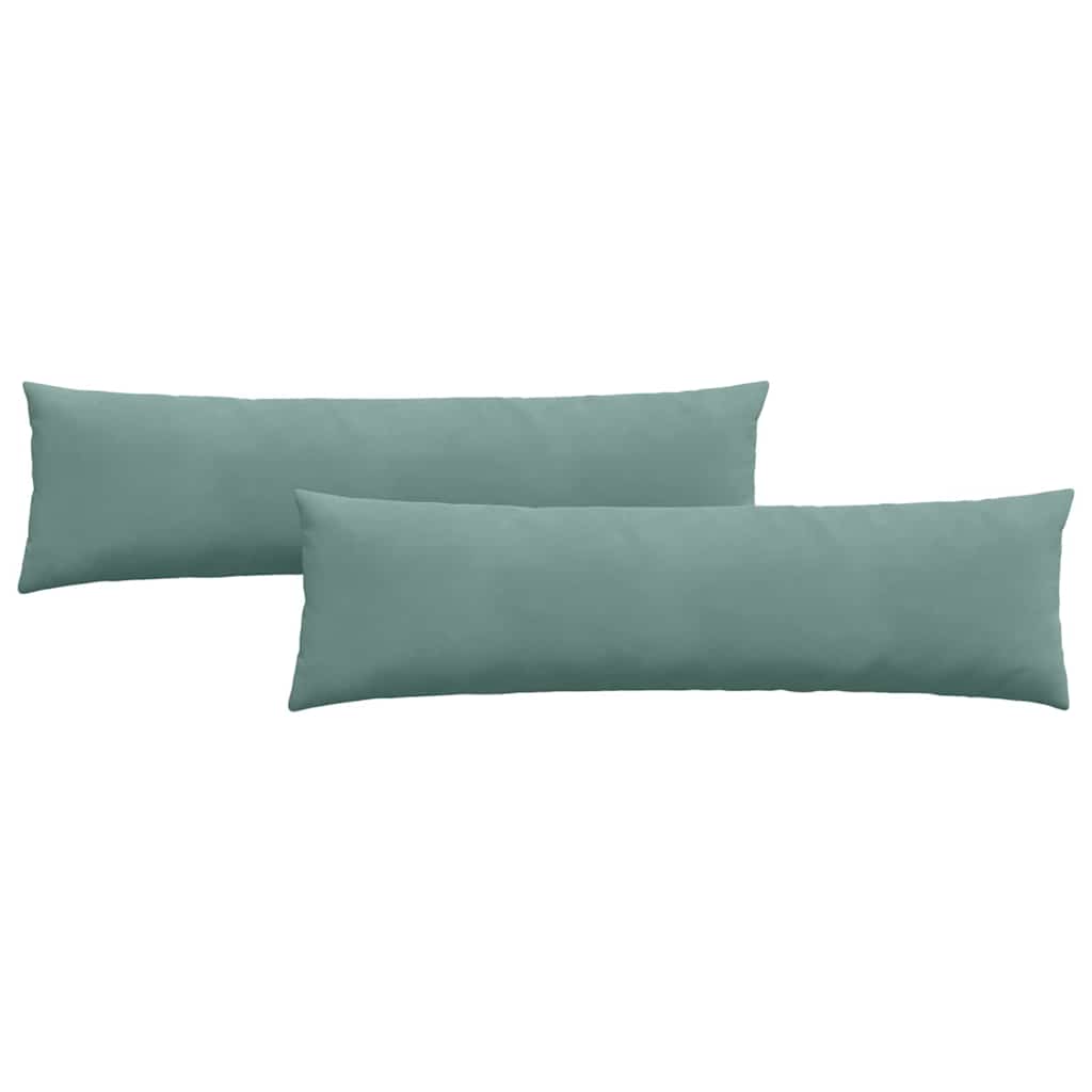 VidaXL coussins de canapé 2 pièces vert d'eau 145 x 40 cm tissu corde