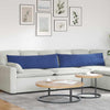 VidaXL coussins de canapé, 2 pièces, bleu police, tissu corde 145 x 40 cm