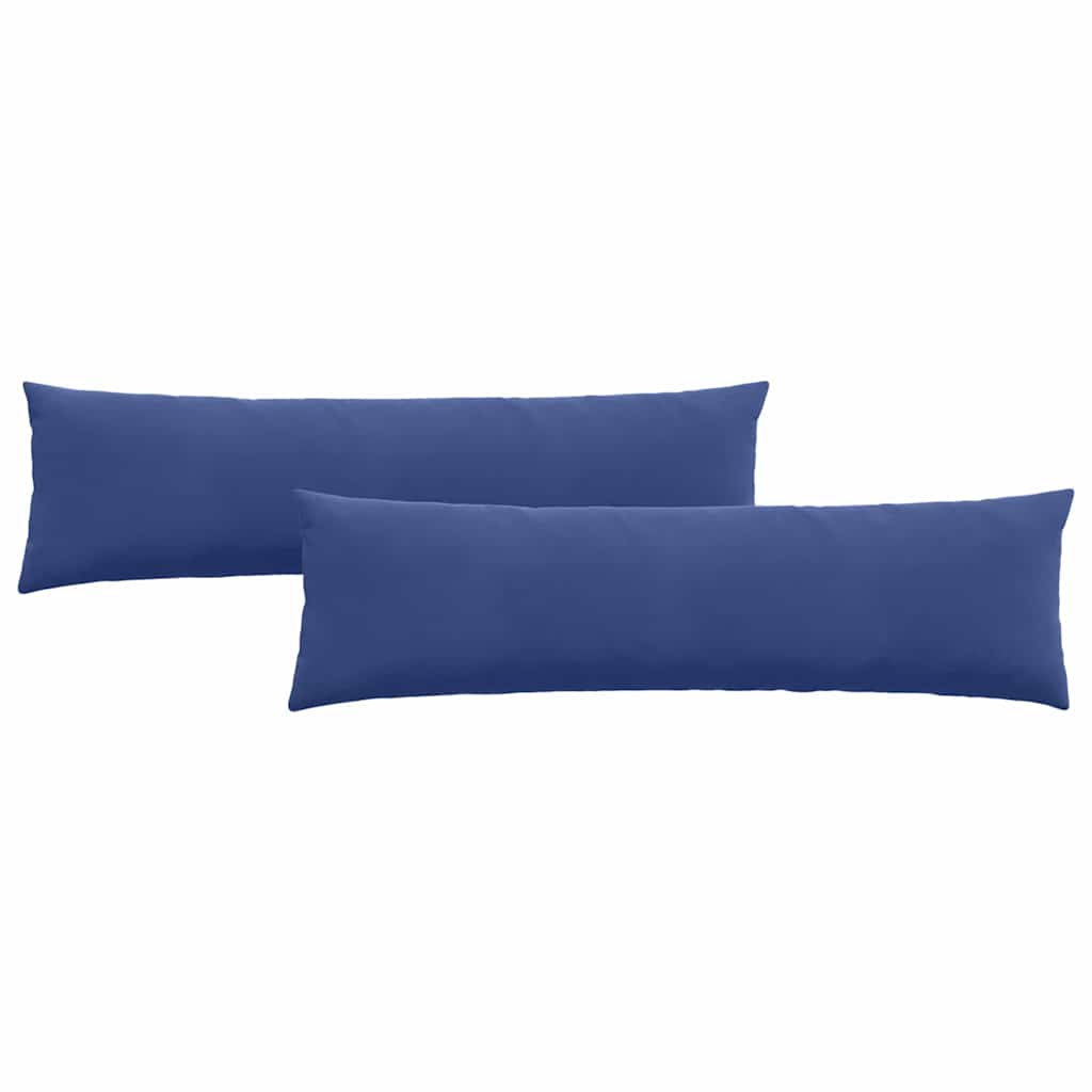 VidaXL coussins de canapé, 2 pièces, bleu police, tissu corde 145 x 40 cm