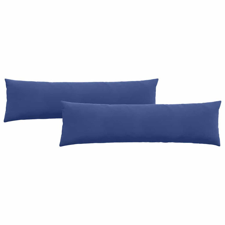 VidaXL coussins de canapé, 2 pièces, bleu police, tissu corde 145 x 40 cm