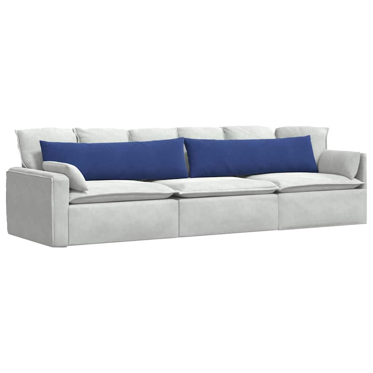 VidaXL coussins de canapé, 2 pièces, bleu police, tissu corde 145 x 40 cm