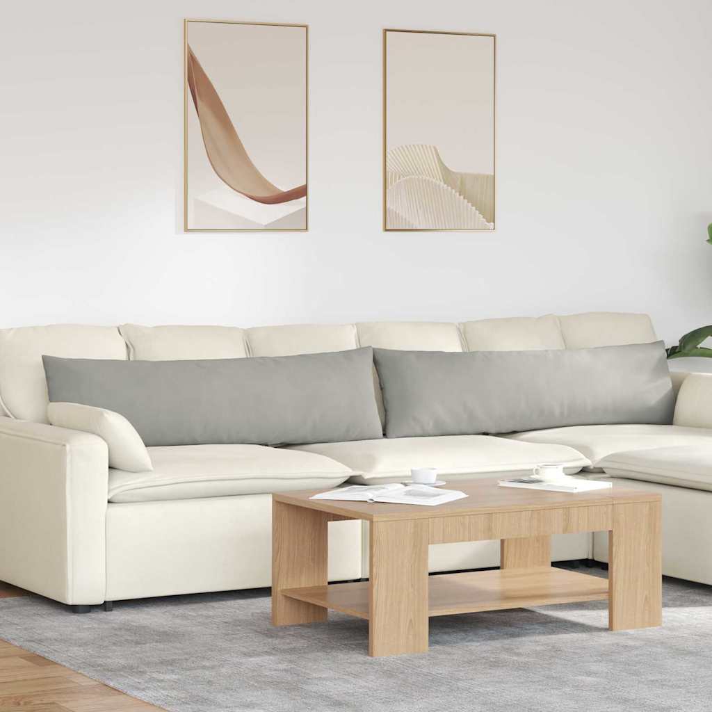 VidaXL coussins de canapé 2 pièces tissu gris clair 145 x 40 cm