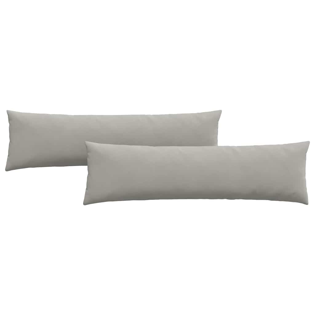 VidaXL coussins de canapé 2 pièces tissu gris clair 145 x 40 cm