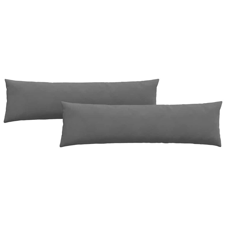 VidaXL coussins de canapé 2 pièces tissu gris foncé 145 x 40 cm