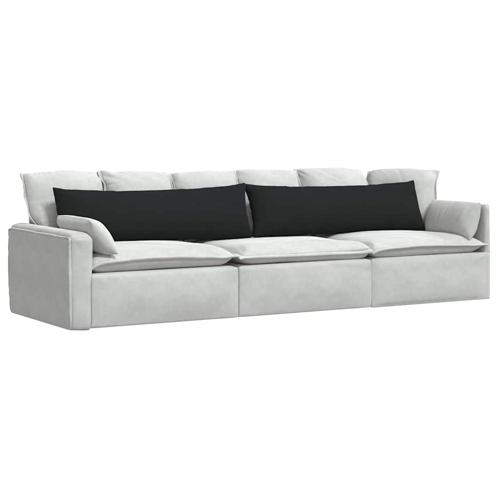VidaXL coussins de canapé 2 pièces noir 145 x 40 cm tissu