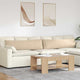 VidaXL coussins de canapé 2 pièces crème 145 x 40 cm tissu