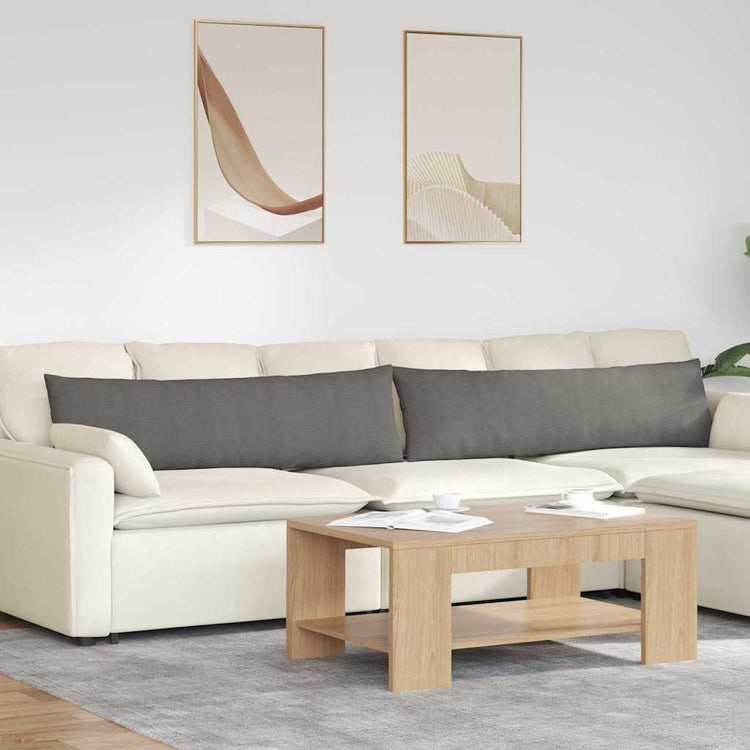VidaXL coussins de canapé 2 pièces gris clair 145 x 40 cm tissu corde