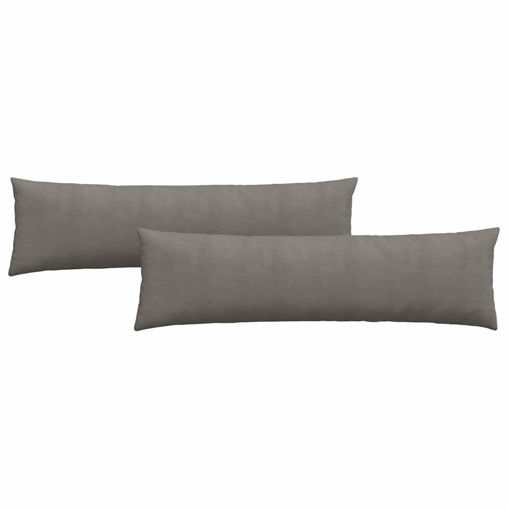 VidaXL coussins de canapé 2 pièces gris clair 145 x 40 cm tissu corde