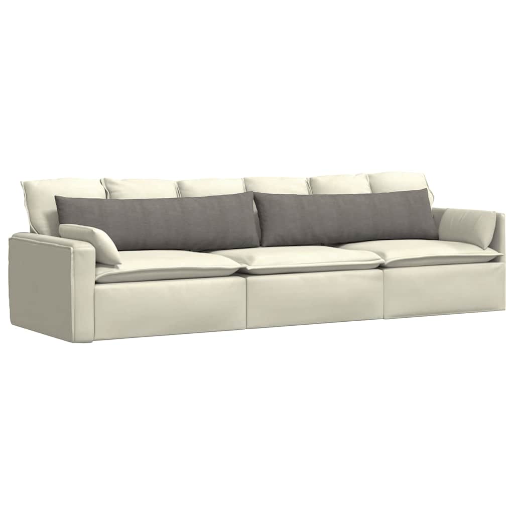 VidaXL coussins de canapé 2 pièces gris clair 145 x 40 cm tissu corde