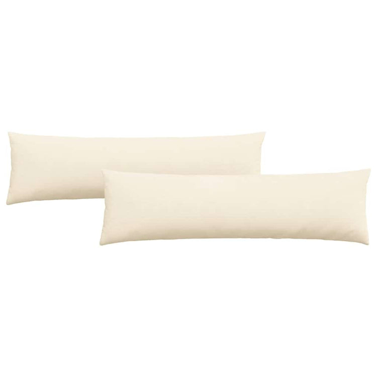 VidaXL coussins de canapé 2 pièces crème 145 x 40 cm tissu corde