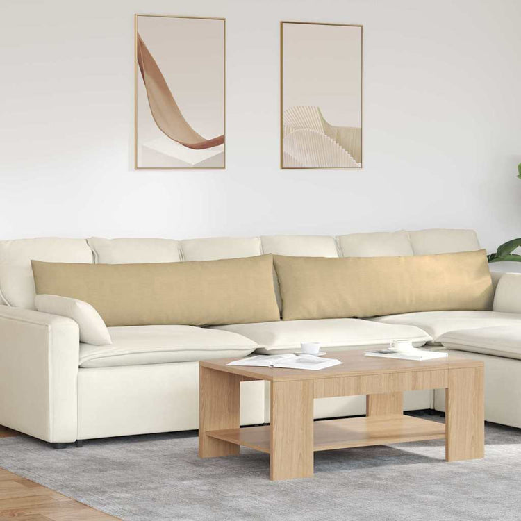 VidaXL coussins de canapé 2 pièces gris vert 145 x 40 cm tissu corde