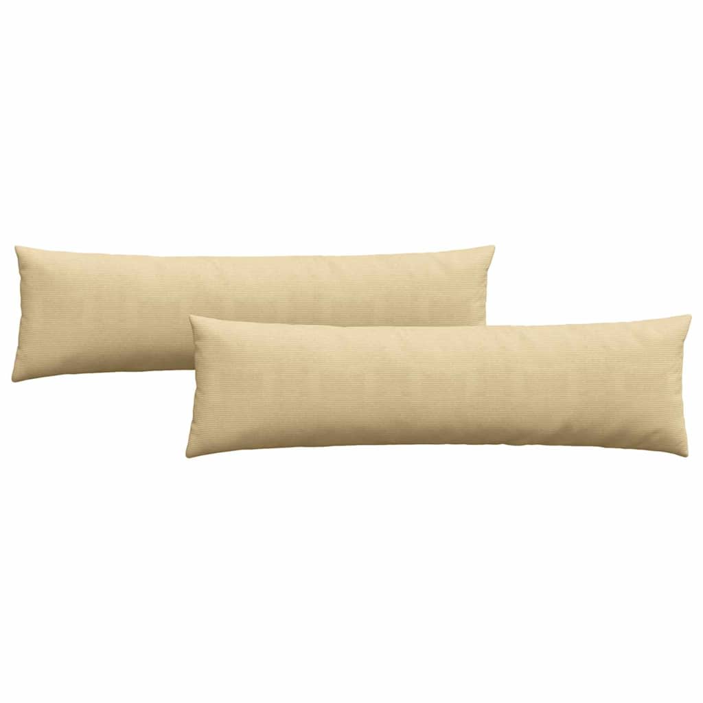 VidaXL coussins de canapé 2 pièces gris vert 145 x 40 cm tissu corde