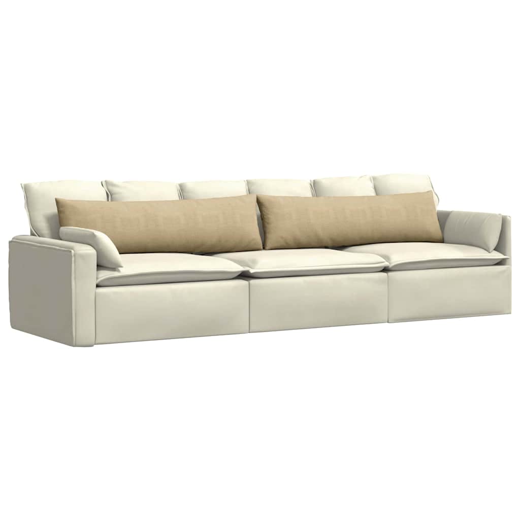 VidaXL coussins de canapé 2 pièces gris vert 145 x 40 cm tissu corde