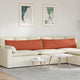 VidaXL coussins de canapé 2 pièces rouge-orange 145 x 40 cm tissu corde