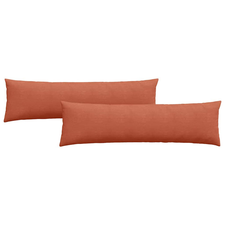 VidaXL coussins de canapé 2 pièces rouge-orange 145 x 40 cm tissu corde