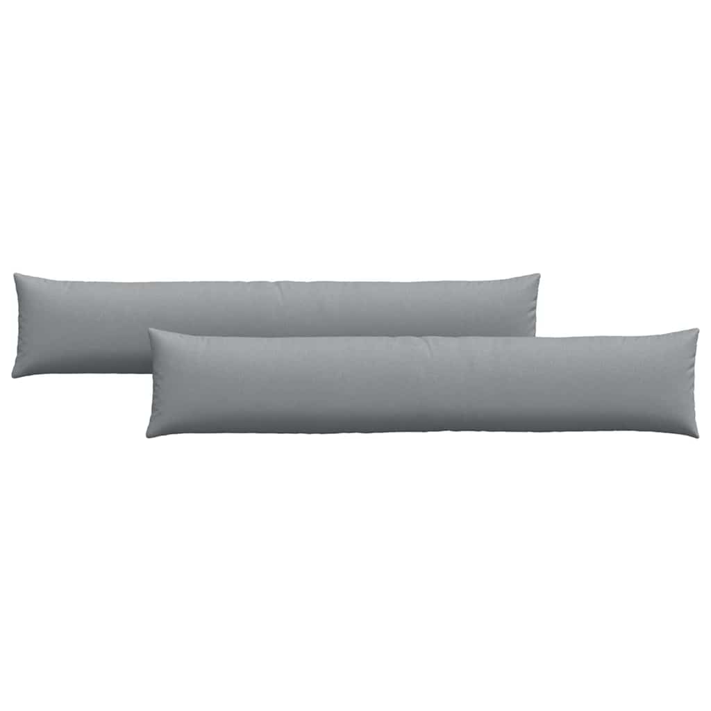 VidaXL coussins de canapé 2 pcs tissu gris clair 200 x 40 cm