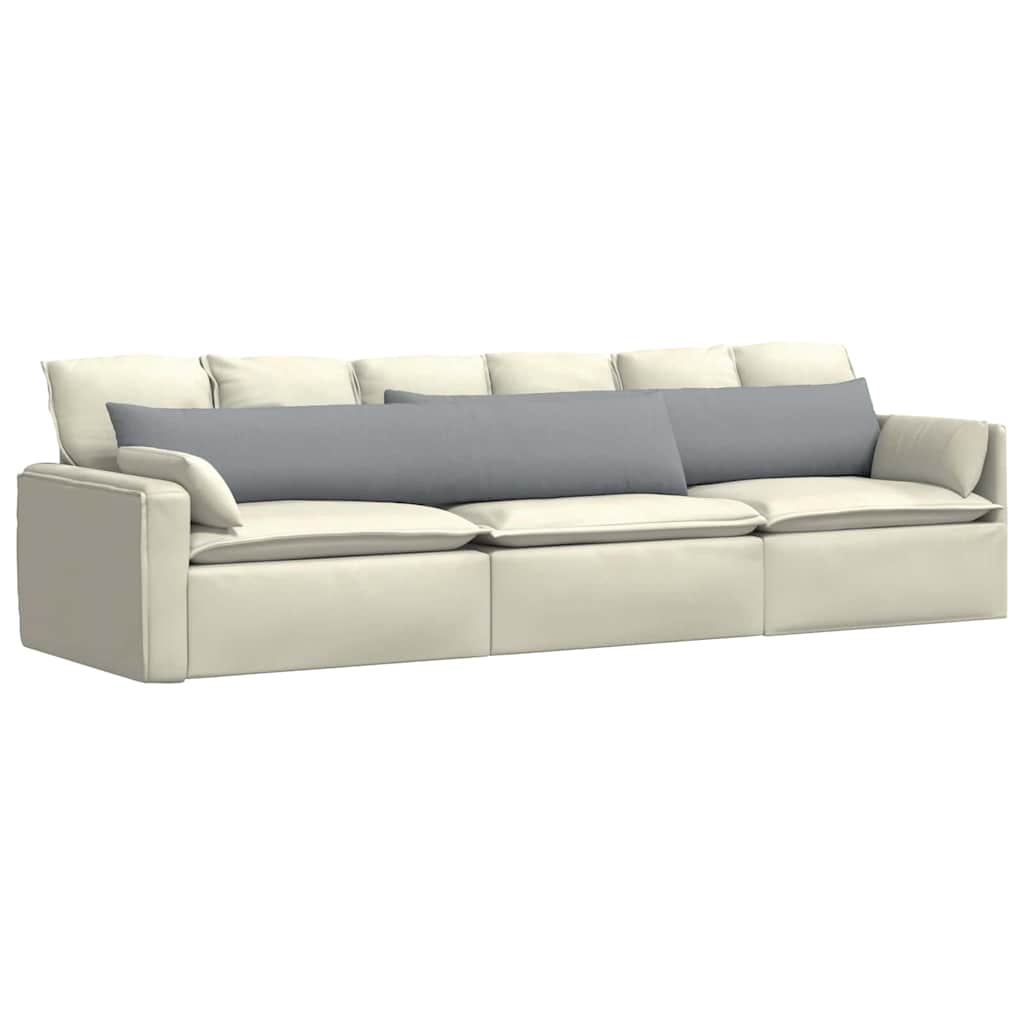VidaXL coussins de canapé 2 pcs tissu gris clair 200 x 40 cm