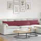 VidaXL coussins de canapé 2 pcs vin rouge 200 x 40 cm tissu