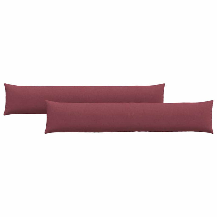 VidaXL coussins de canapé 2 pcs vin rouge 200 x 40 cm tissu