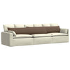 VidaXL coussins de canapé 2 pcs marron 200 x 40 cm tissu