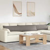 VidaXL coussins de canapé 2 pcs taupe 200 x 40 cm tissu