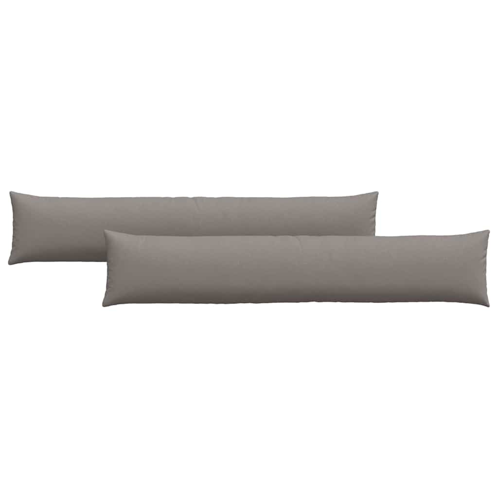 VidaXL coussins de canapé 2 pcs taupe 200 x 40 cm tissu