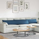 VidaXL coussins de canapé 2 pcs bleu 200 x 40 cm tissu
