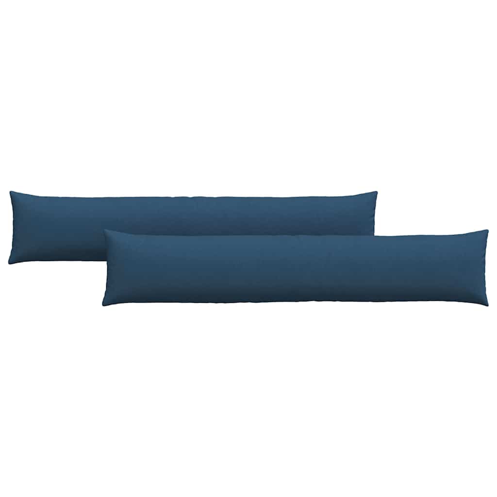 VidaXL coussins de canapé 2 pcs bleu 200 x 40 cm tissu