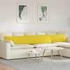 VidaXL coussins de canapé 2 pcs jaune clair 200 x 40 cm tissu