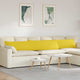 VidaXL coussins de canapé 2 pcs jaune clair 200 x 40 cm tissu