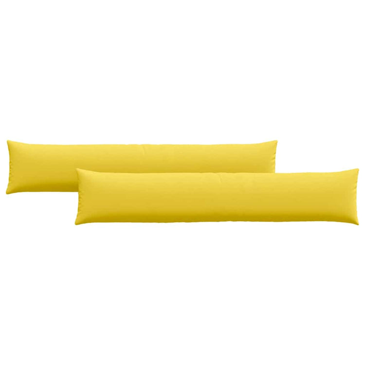 VidaXL coussins de canapé 2 pcs jaune clair 200 x 40 cm tissu