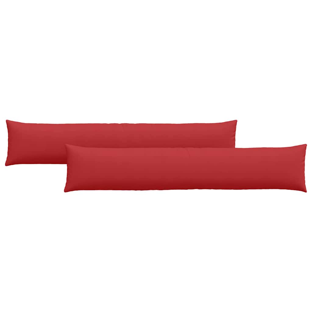 VidaXL coussins de canapé 2 pcs rouge 200 x 40 cm tissu