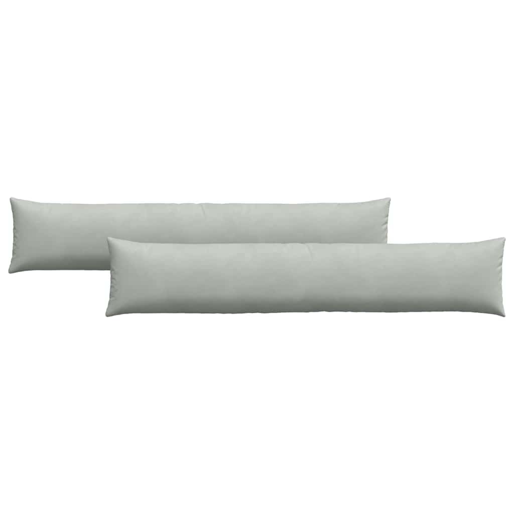 VidaXL coussins de canapé 2 pièces gris clair 200 x 40 cm tissu corde