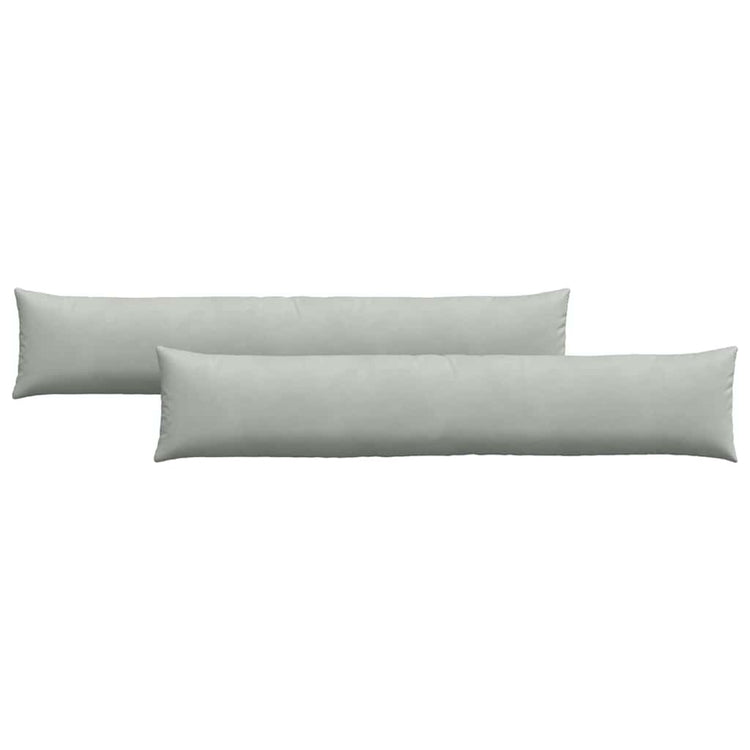 VidaXL coussins de canapé 2 pièces gris clair 200 x 40 cm tissu corde