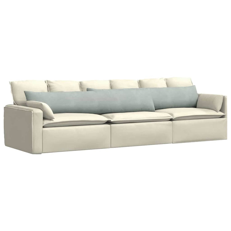 VidaXL coussins de canapé 2 pièces gris clair 200 x 40 cm tissu corde