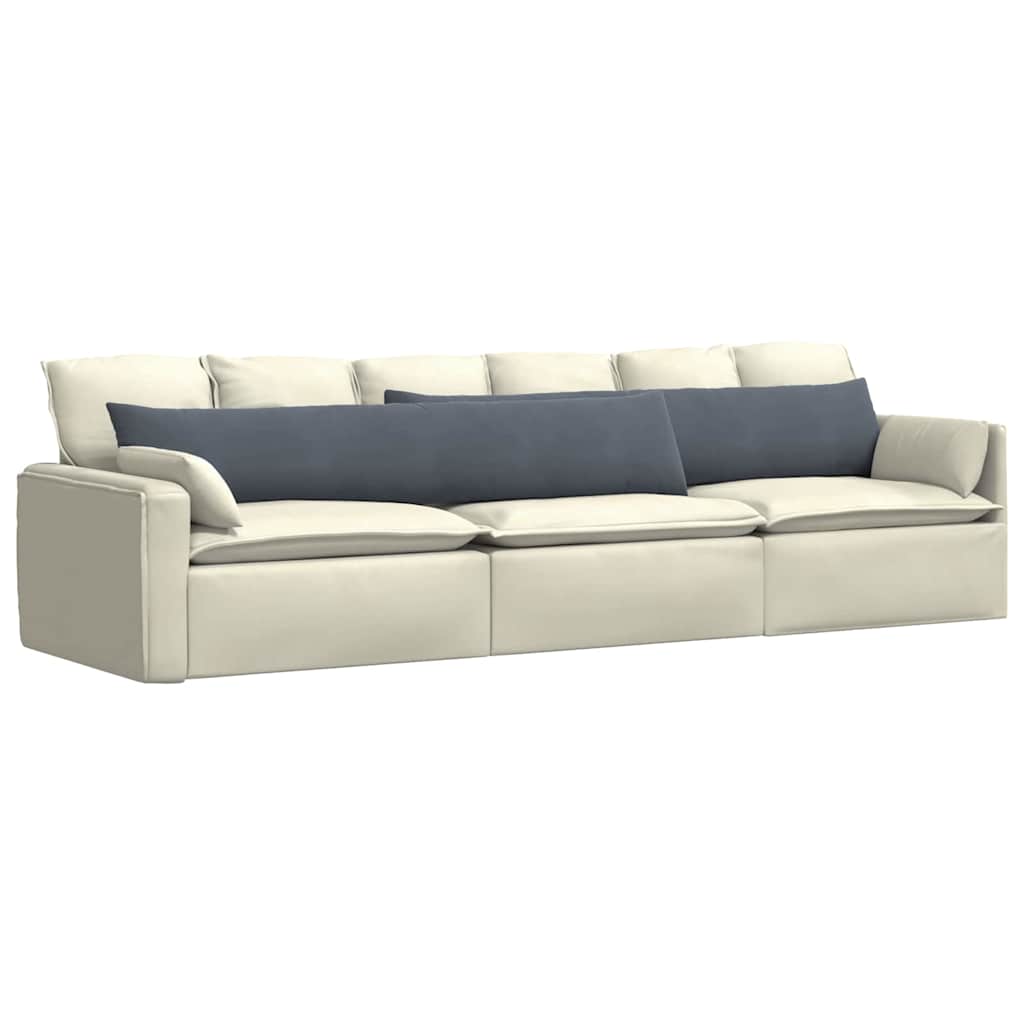 VidaXL coussins de canapé 2 pièces gris foncé 200 x 40 cm tissu corde