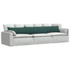 VidaXL coussins de canapé 2 pièces vert foncé 200 x 40 cm tissu corde