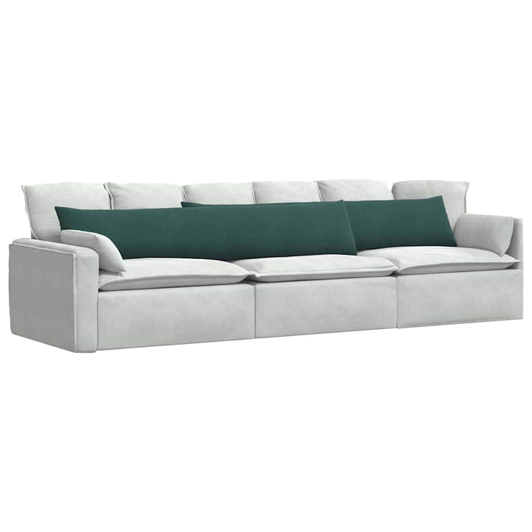 VidaXL coussins de canapé 2 pièces vert foncé 200 x 40 cm tissu corde