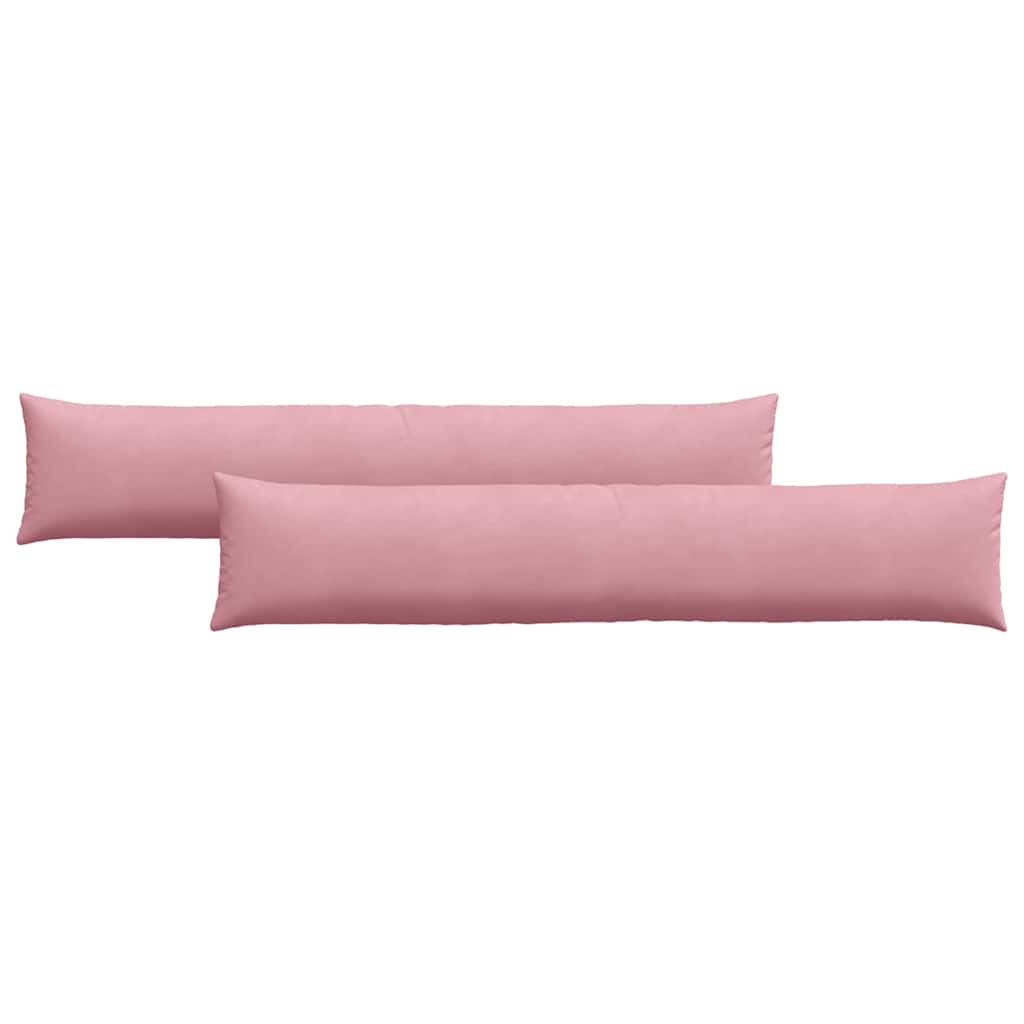 VidaXL coussins de canapé 2 pièces rose 200 x 40 cm tissu corde