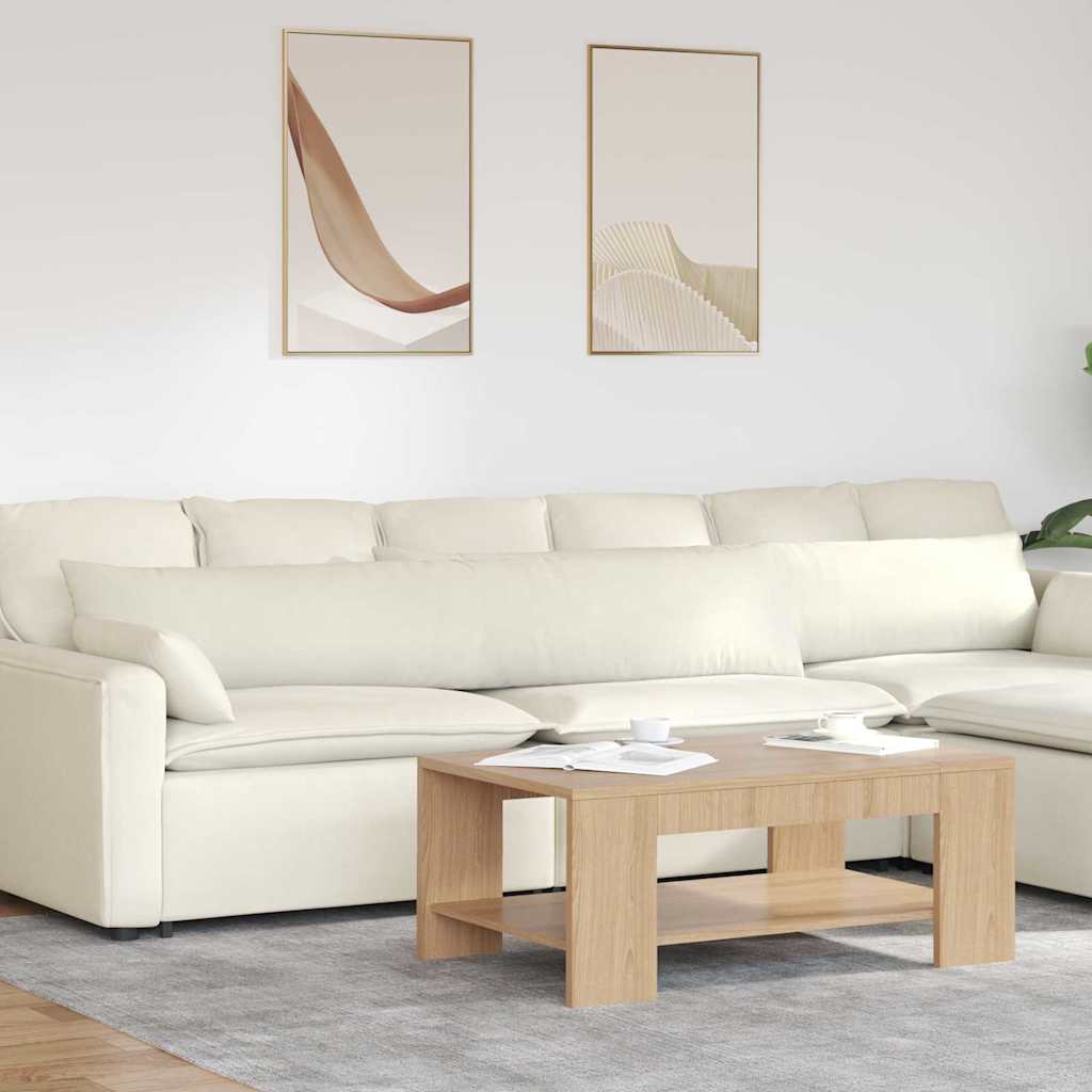 VidaXL coussins de canapé 2 pièces crème 200 x 40 cm tissu corde