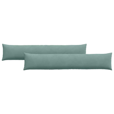 VidaXL coussins de canapé 2 pièces vert d'eau 200 x 40 cm tissu corde