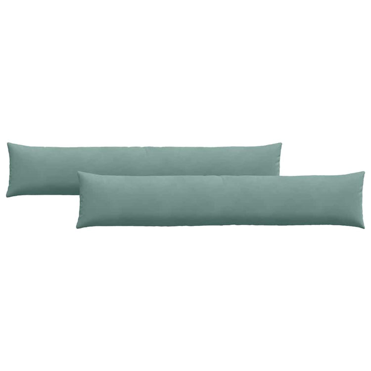 VidaXL coussins de canapé 2 pièces vert d'eau 200 x 40 cm tissu corde