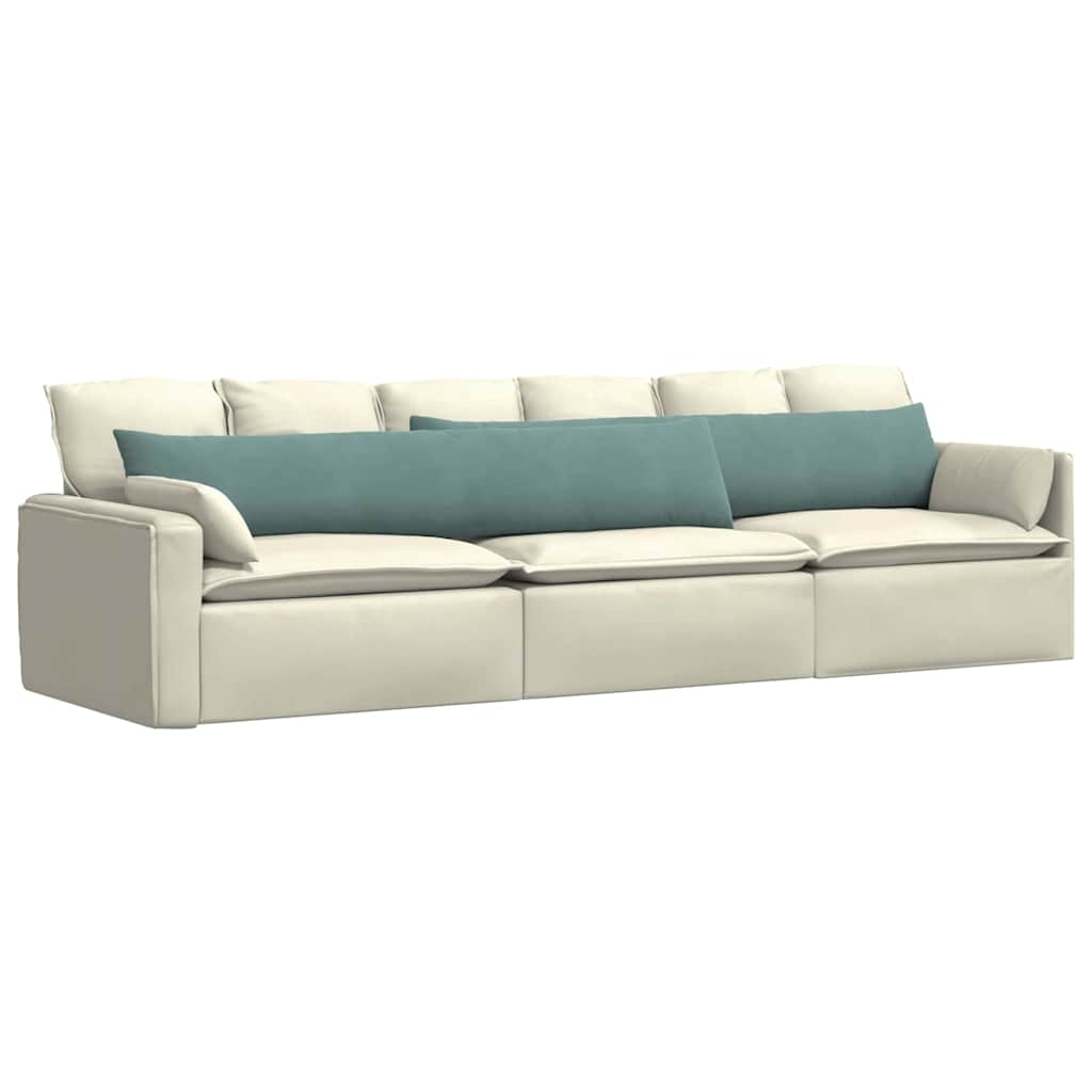 VidaXL coussins de canapé 2 pièces vert d'eau 200 x 40 cm tissu corde