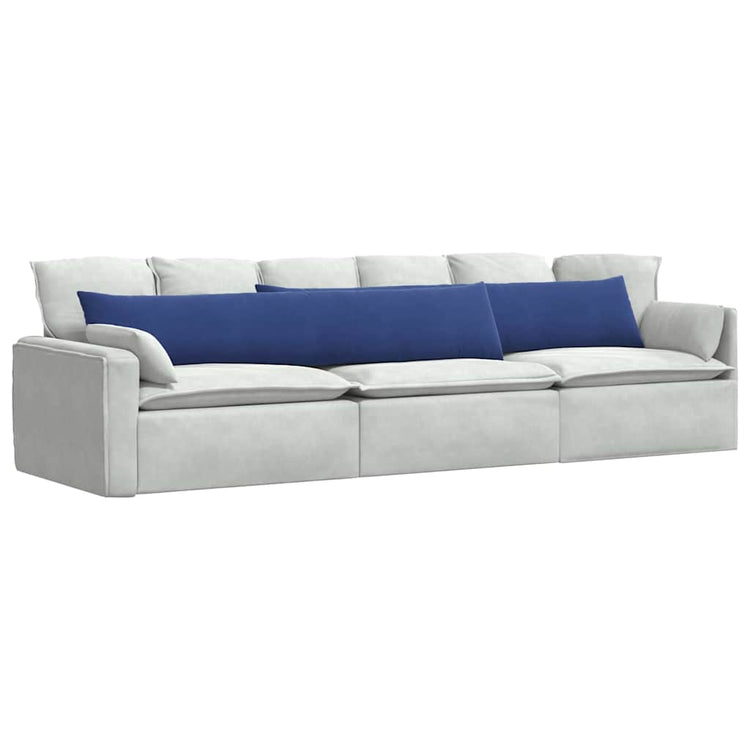VidaXL coussins de canapé, 2 pièces, bleu police, tissu corde 200 x 40 cm
