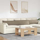 VidaXL coussins de canapé 2 pièces taupe 200 x 40 cm tissu