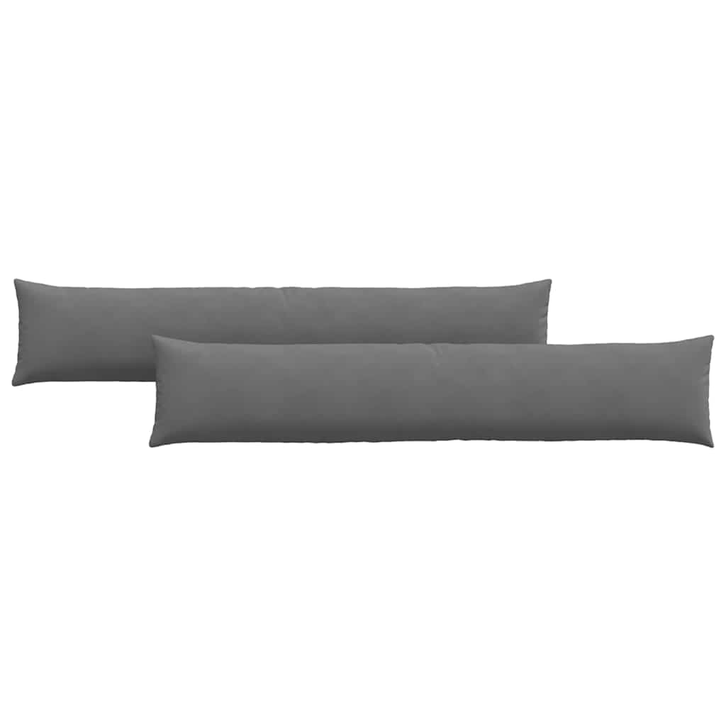 VidaXL coussins de canapé 2 pièces tissu gris foncé 200 x 40 cm
