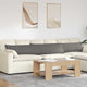 VidaXL coussins de canapé 2 pièces gris clair 200 x 40 cm tissu corde