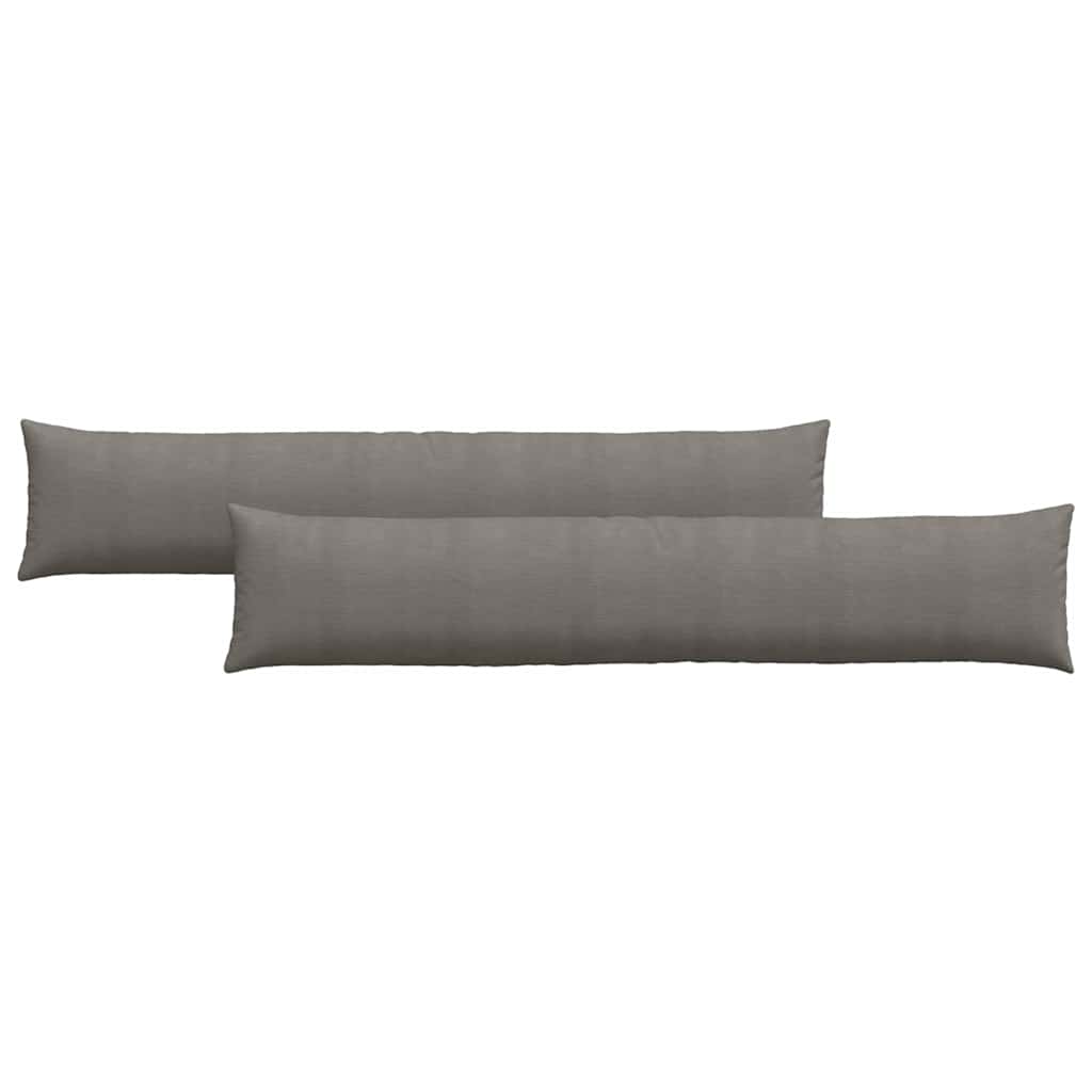 VidaXL coussins de canapé 2 pièces gris clair 200 x 40 cm tissu corde